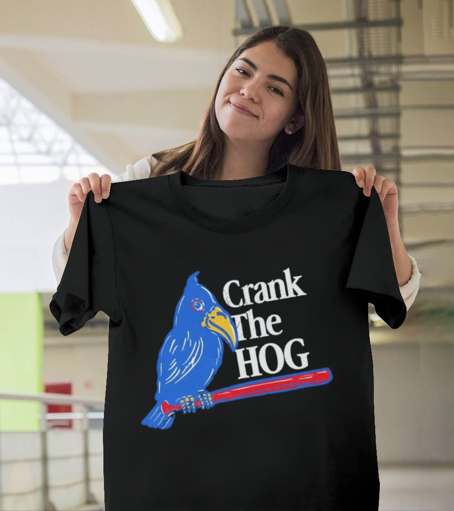 Arkansas Razorbacks Crank The HOG Baseball Bird T-Shirt