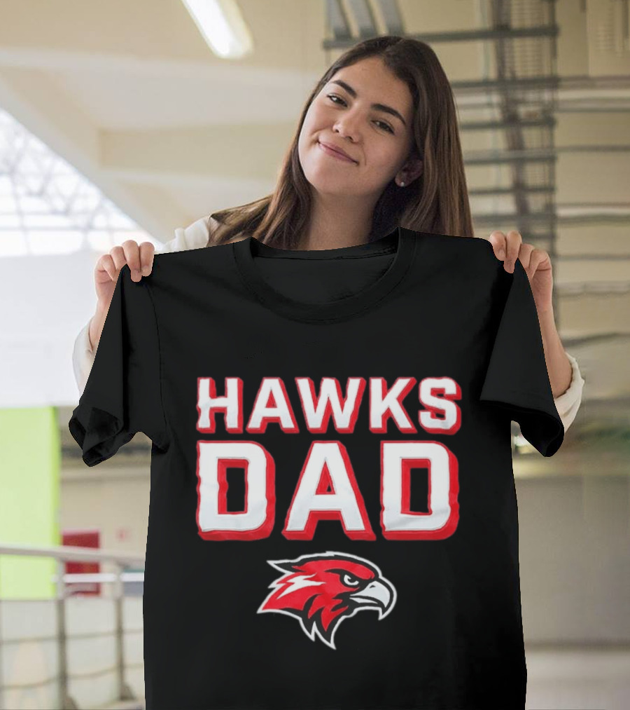 Hawks Dad Red Hawk Sports Fan T-Shirt