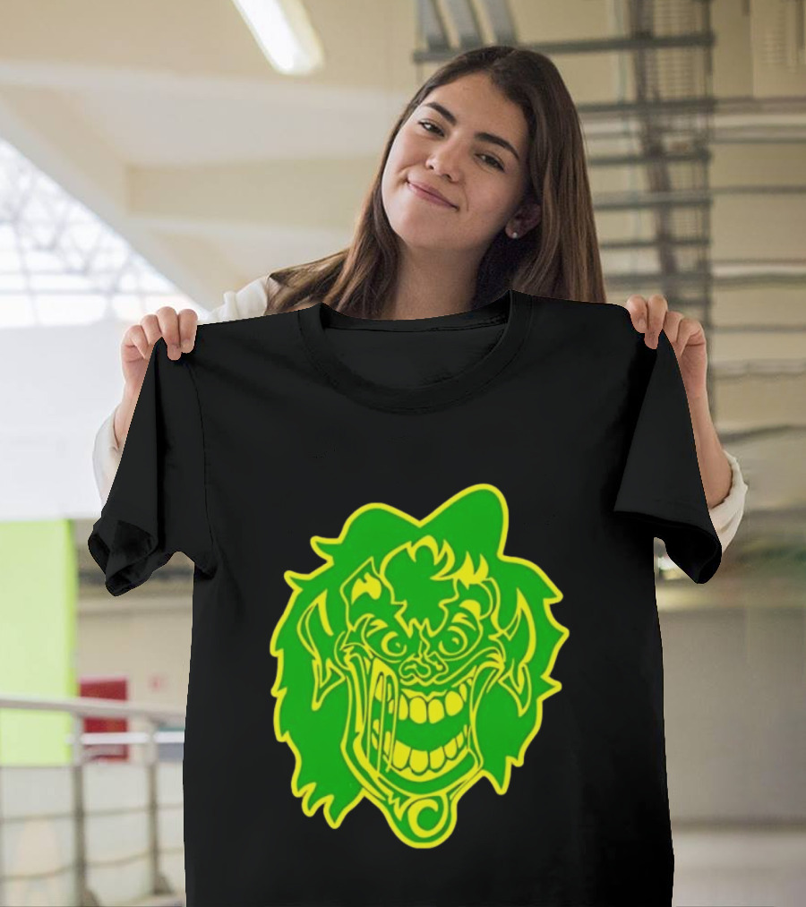 Insane Clown Posse Hatchetman Wicked Clown Face Neon Green Yellow T-Shirt