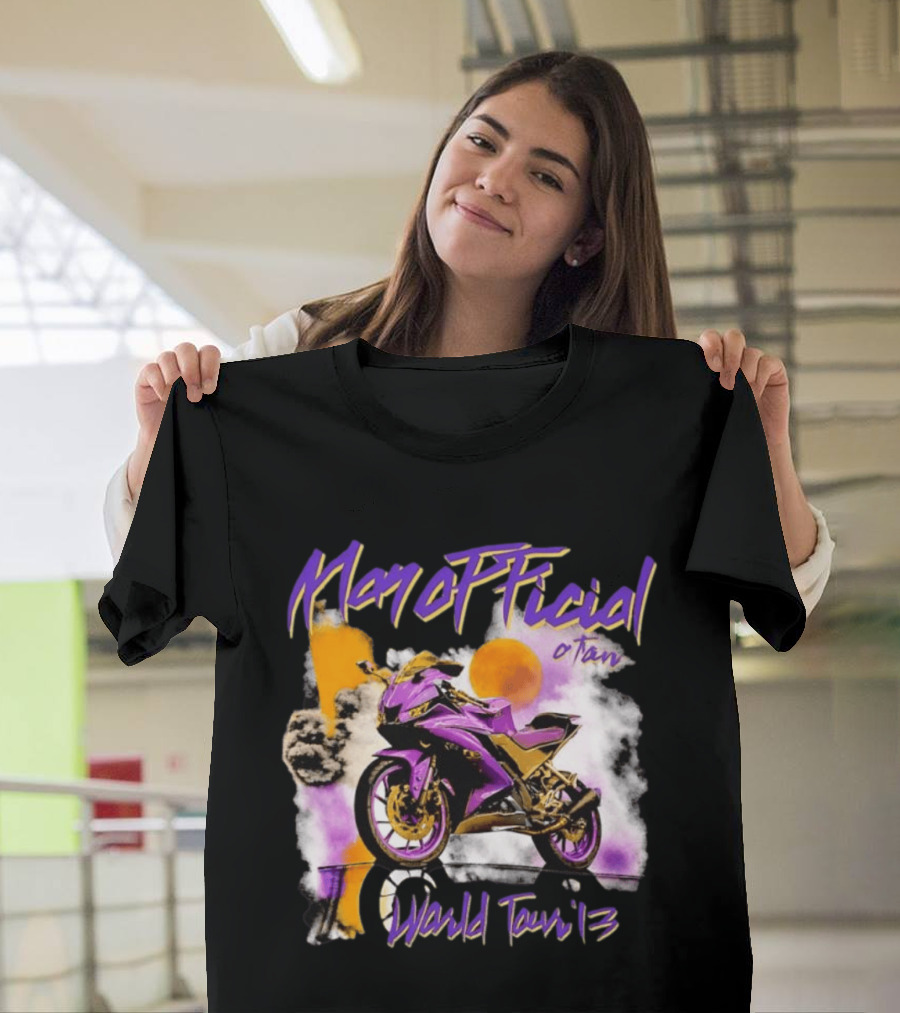ManOfficial OTan World Tour 13 Motorcycle Purple Sunset T-Shirt