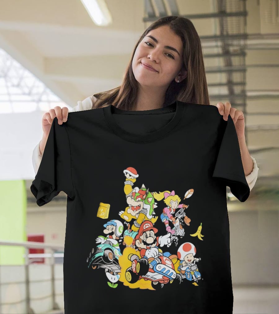 Mario Kart Racing Adventures With Luigi Toad Bowser Princess Peach T-Shirt