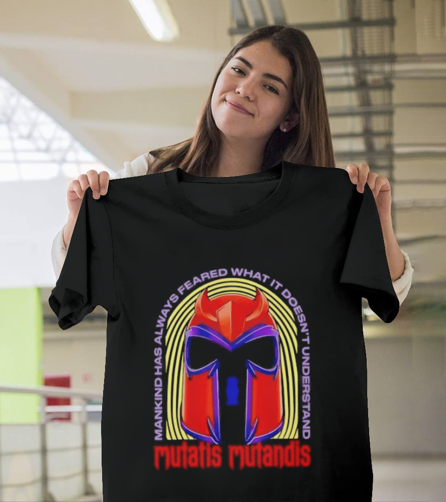 Mutatis Mutandis Mankind Has Always Feared What It Doesn't Understand Red Mask T-Shirt