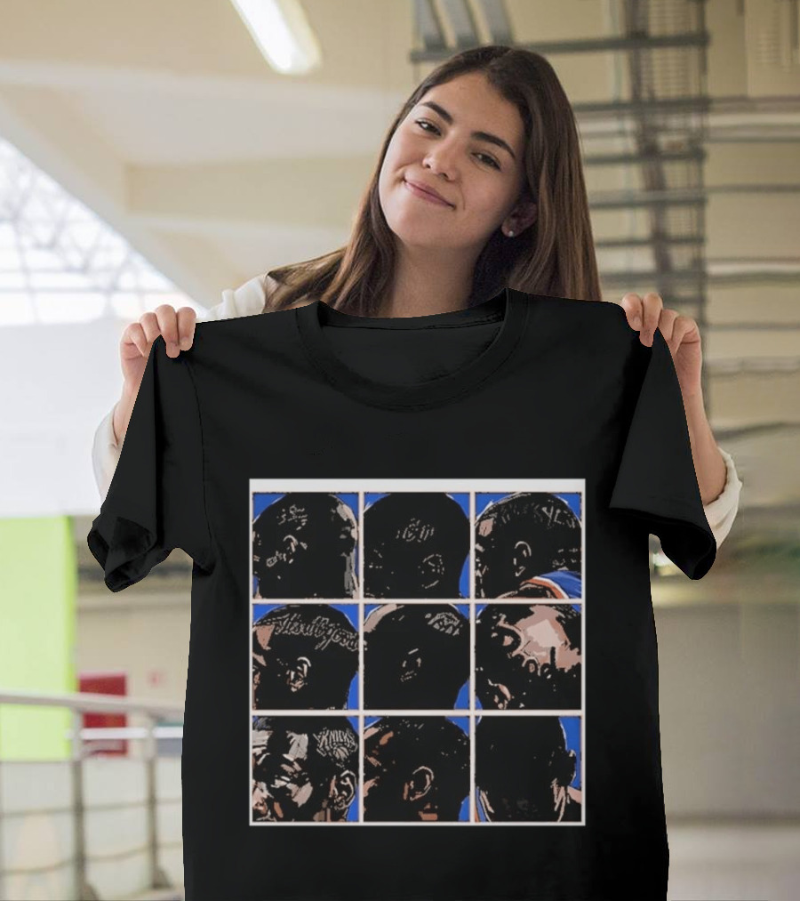 New York Knicks Players Tattoo Art Head Collage T-Shirt