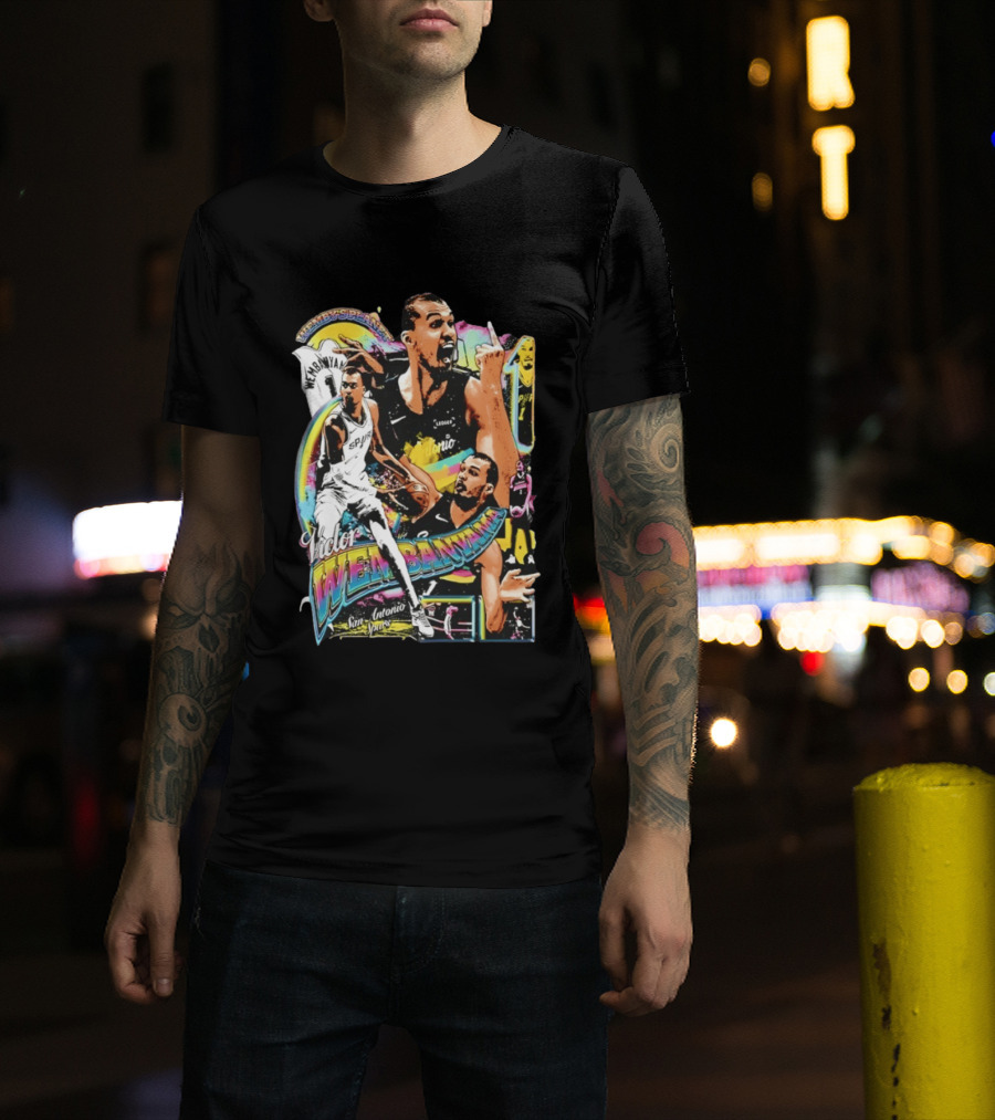 Victor Wembanyama X The Alien Mashup San Antonio Spurs Basketball #1 Wemby T-Shirt