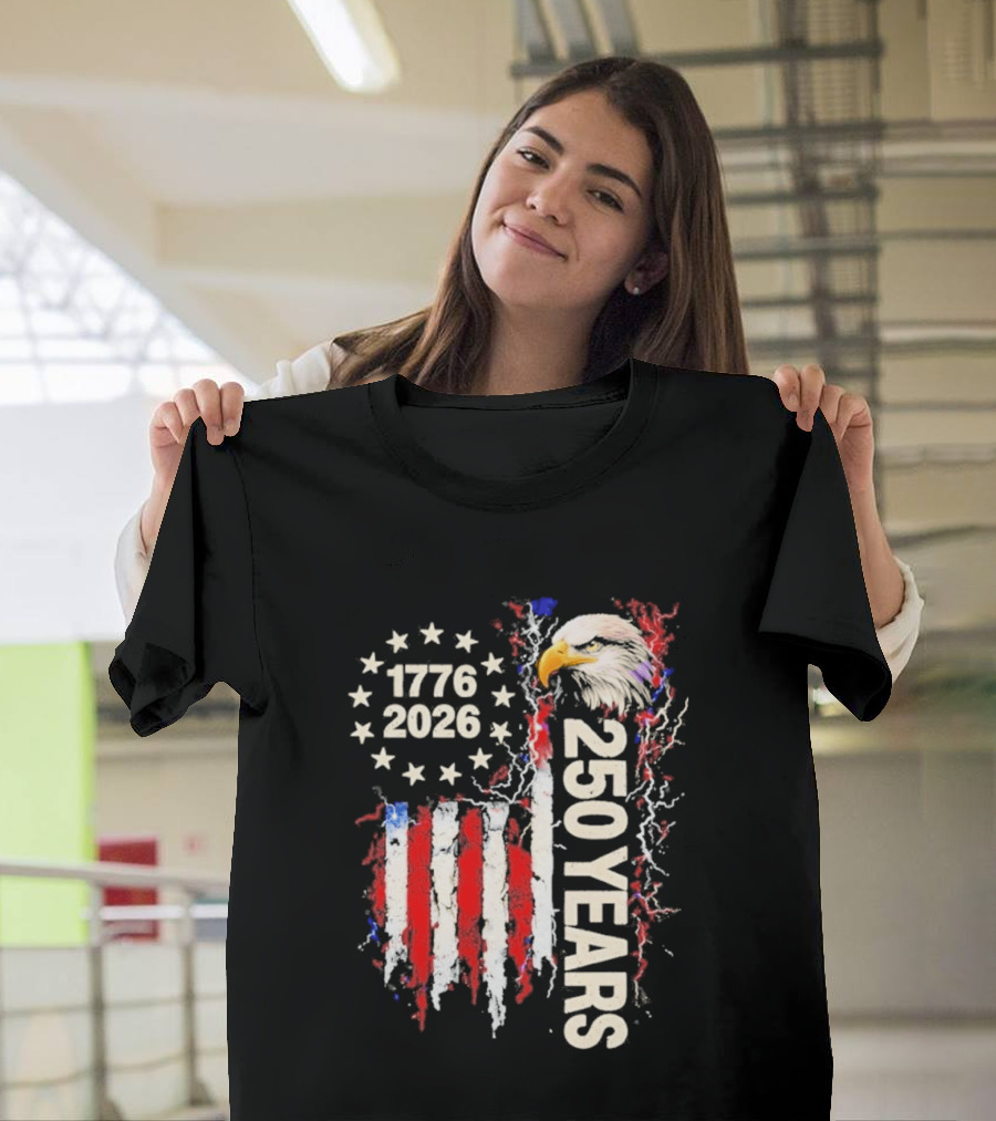 Patriotic Bald Eagle 1776 2026 USA 250 Years Anniversary Celebration T-Shirt