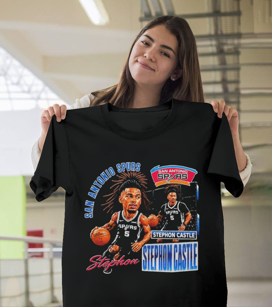 San Antonio Spurs Stephon Castle 90s Bootleg T-Shirt