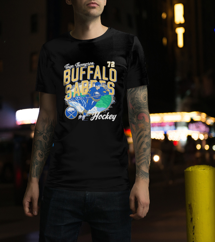 Tage Thompson 72 Buffalo Sabres Hockey Player T-Shirt