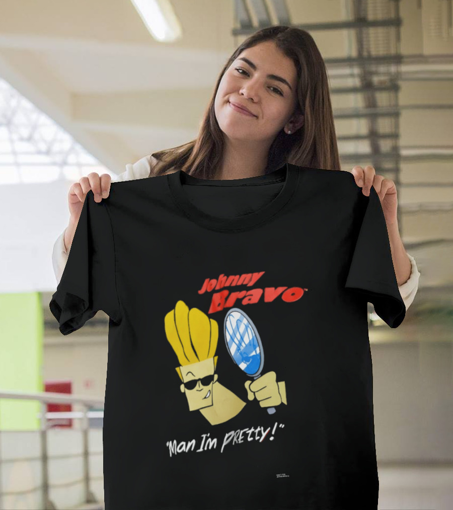 Johnny Bravo Man I'm Pretty Magnifying Mirror T-Shirt