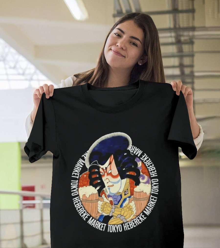 Kabuki Warrior Hebereke Market Tokyo Beer T-Shirt