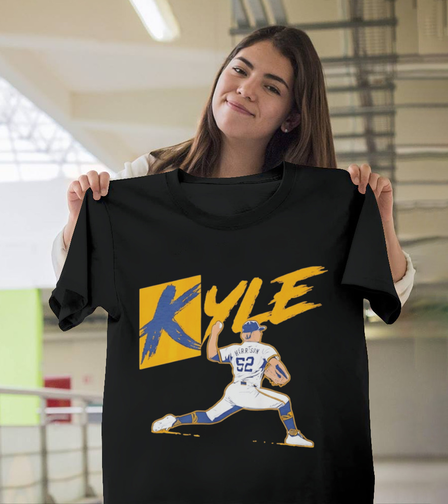 Kyle Harrison 52 Milwaukee Brewers MLB Baseball K Sign T-Shirt