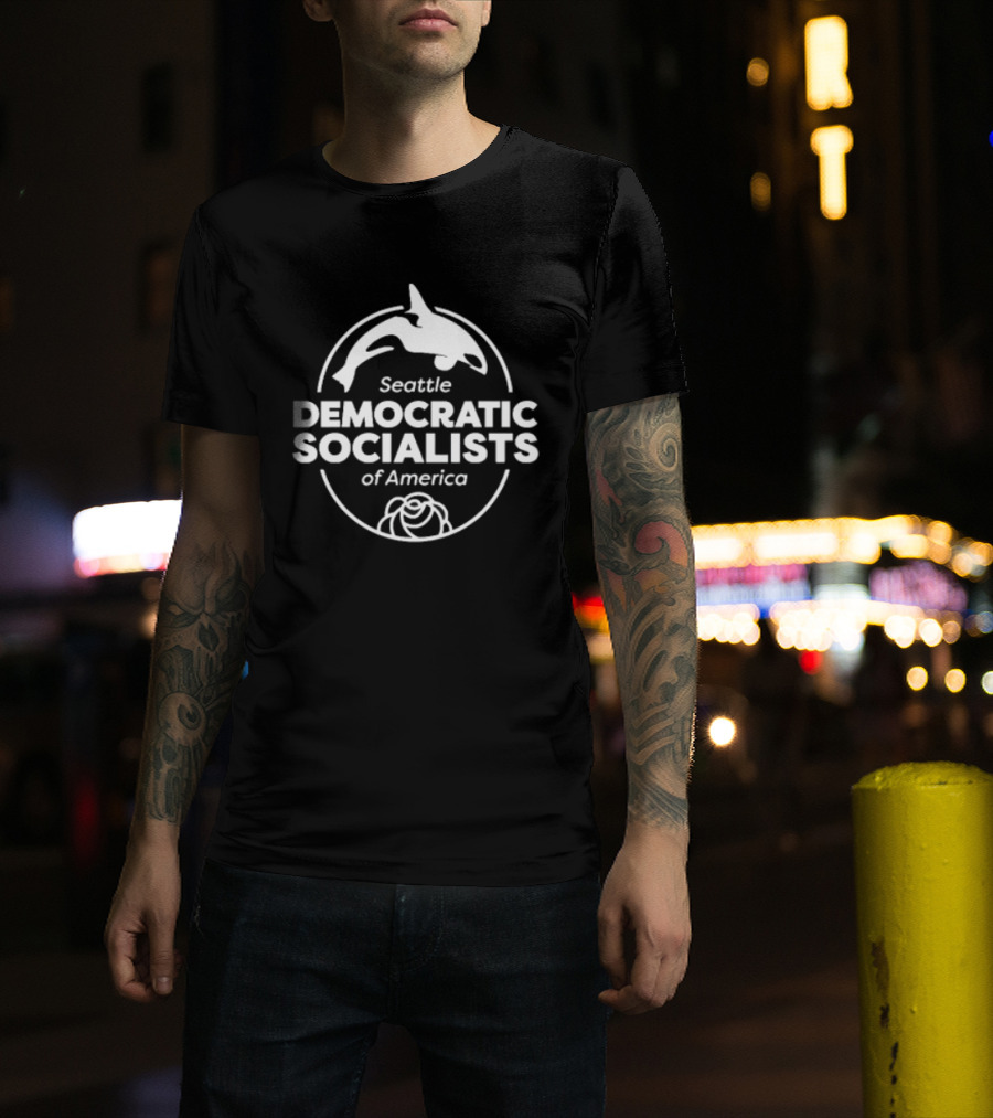 Seattle Democratic Socialists Of America Orca And Rose T-Shirt