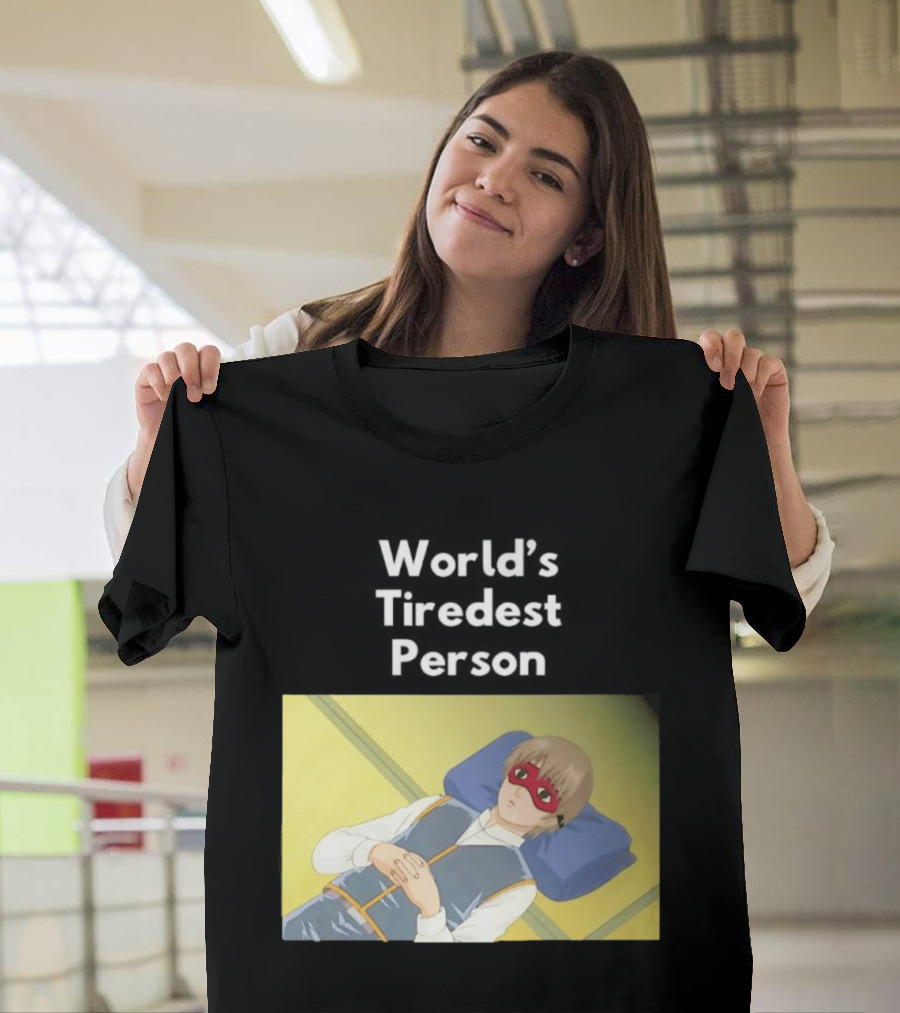 Okita Sougo World's Tiredest Person Anime Character Relaxing T-Shirt