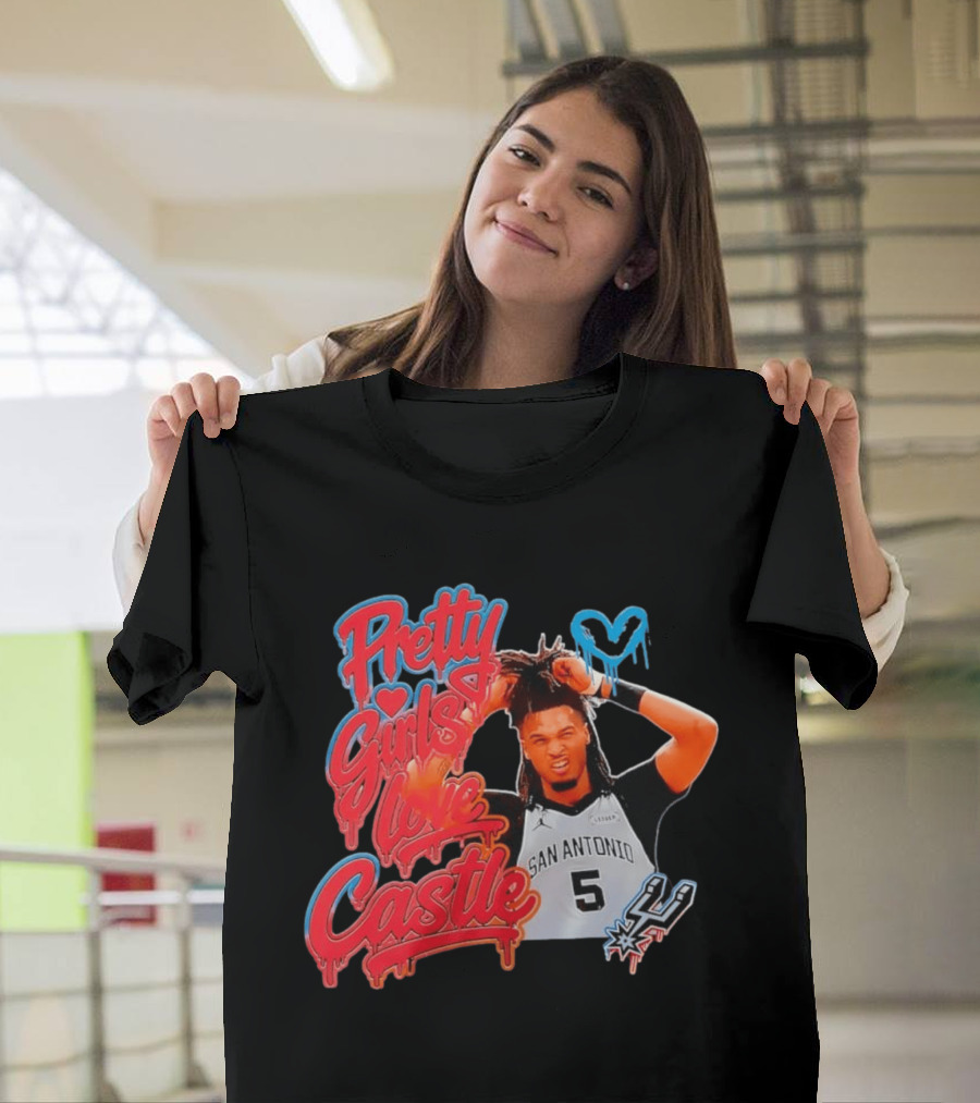 Pretty Girls Love Castle San Antonio Number 5 Spurs T-Shirt