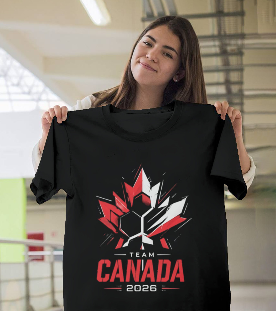 Team Canada 2026 Maple Leaf Geometric Sport Team Canada 2026 T-Shirt