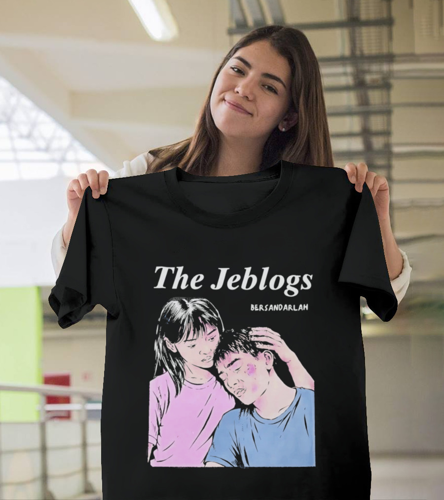 The Jeblogs Bersandarlah Pastel Art Style Tender Moment T-Shirt