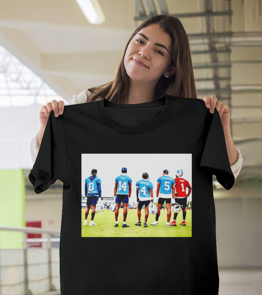 Treylon Burks Tate Robinson Ayomanor Ward Tennessee Titans Football Training Jersey Players T-Shirt