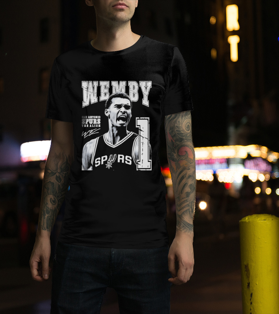 Wemby San Antonio Spurs The Alien 1 Victor Wembanyama Basketball T-Shirt