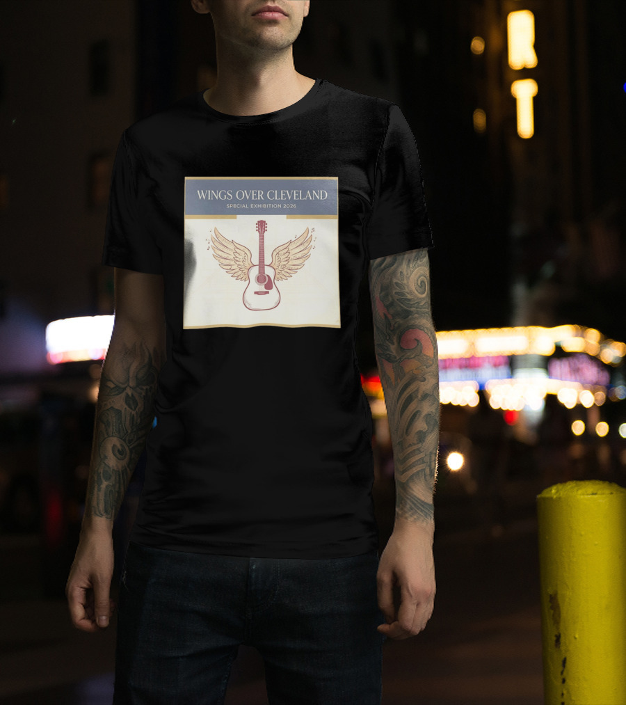 Wings Over Cleveland Special Exhibition 2026 Guitar With Wings And Music Notes T-Shirt