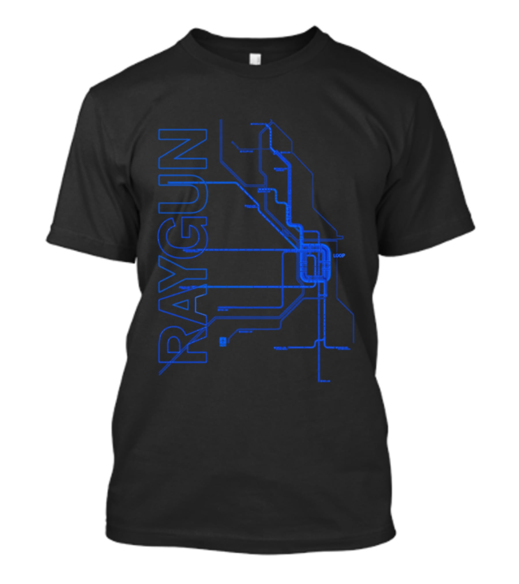 RAYGUN Chicago L Train Map T-Shirt