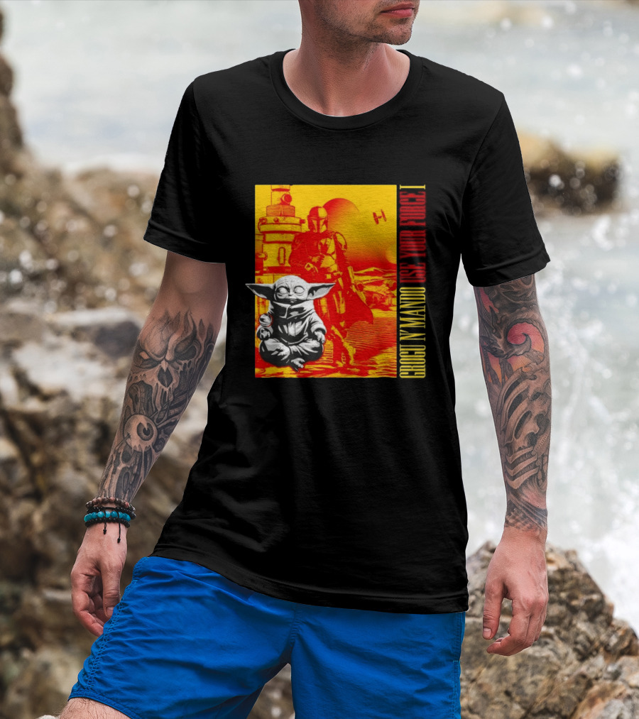 Grogu N' Mando Use Your Force I Star Wars Adventure T-Shirt
