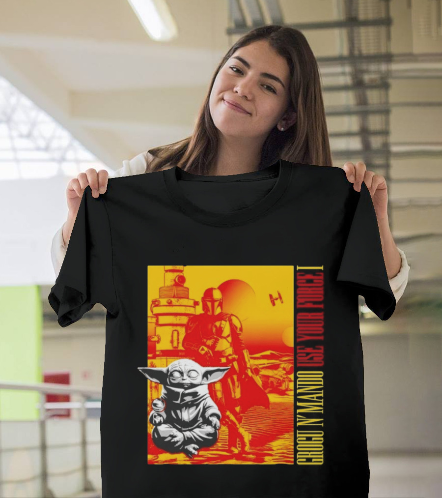 Grogu N' Mando Use Your Force I Star Wars Adventure T-Shirt