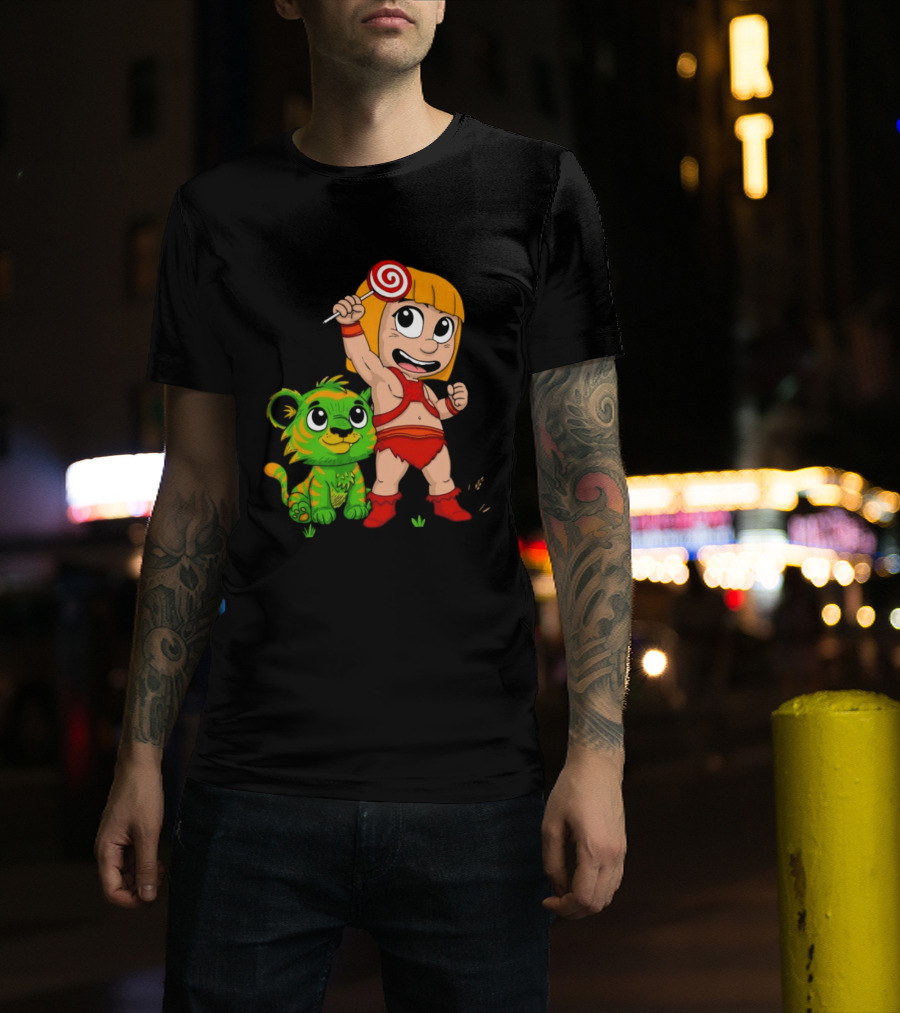 He Man And Battle Cat Masters Of Kindergarten Lollipop Adventure T-Shirt