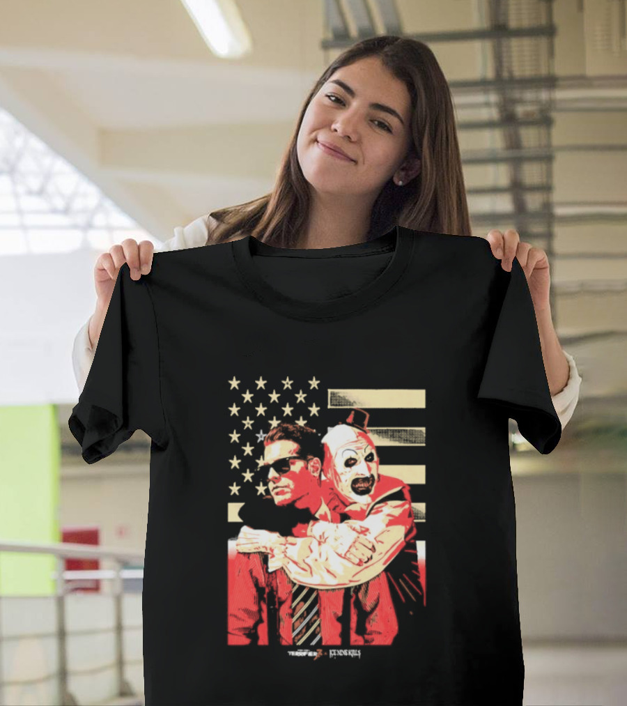 Ice Nine Kills Spencer Clown American Flag Horror Aesthetic T-Shirt