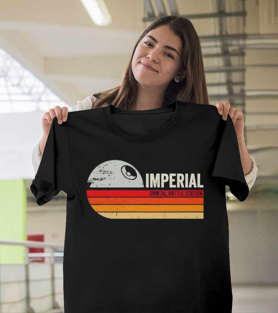 Star Wars Imperial Orbital Battle Station Death Star Sunset T-Shirt