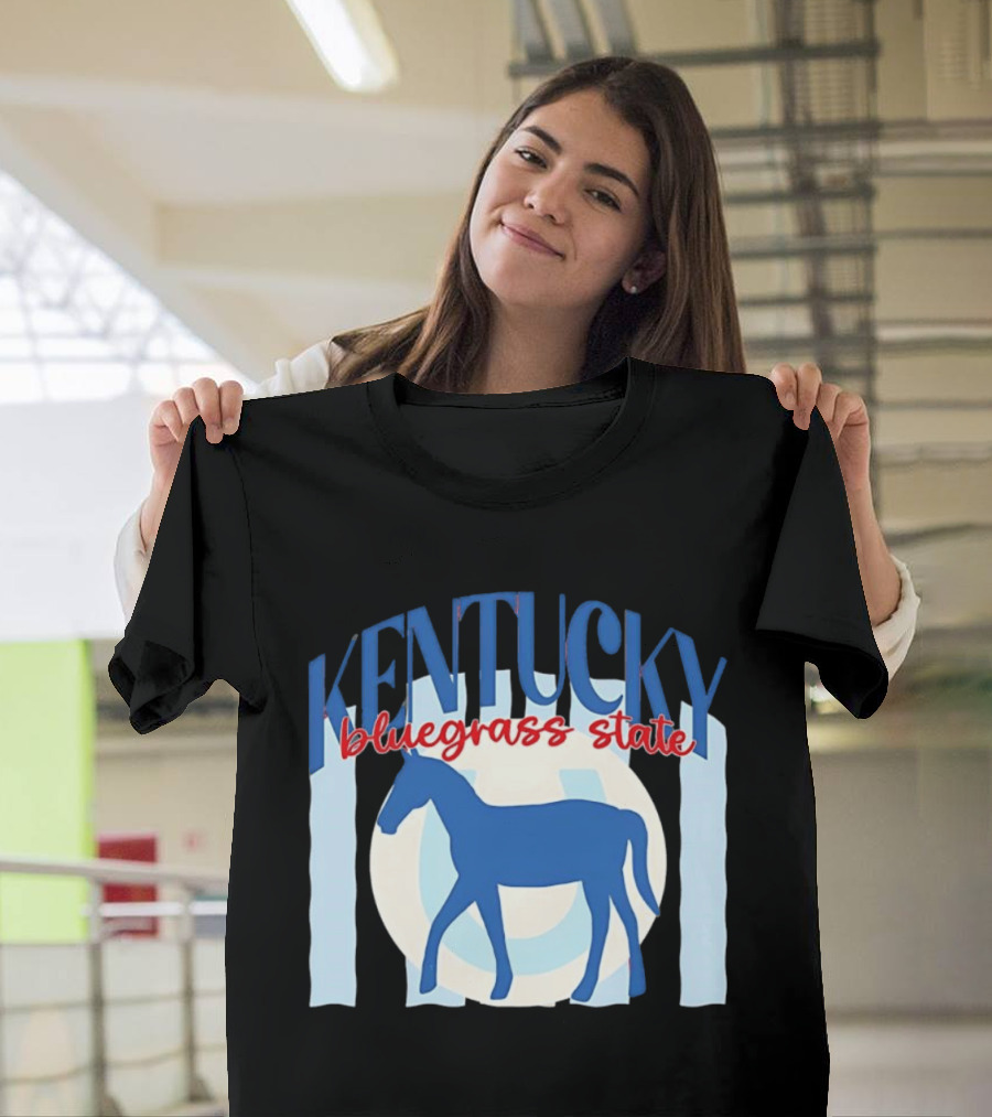 Kentucky Bluegrass State Horse Horseshoe T-Shirt