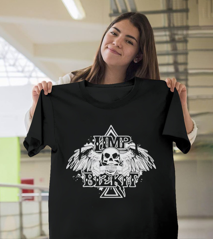 Limp Bizkit Skull Wings Band Music T-Shirt