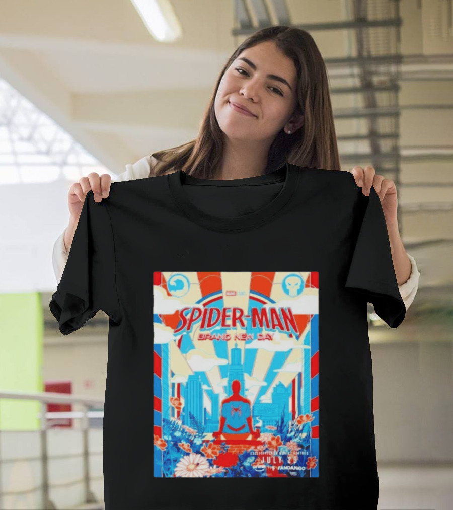 Marvel Studios Spider Man Brand New Day Exclusive Release July 29 Fandango Promotion T-Shirt