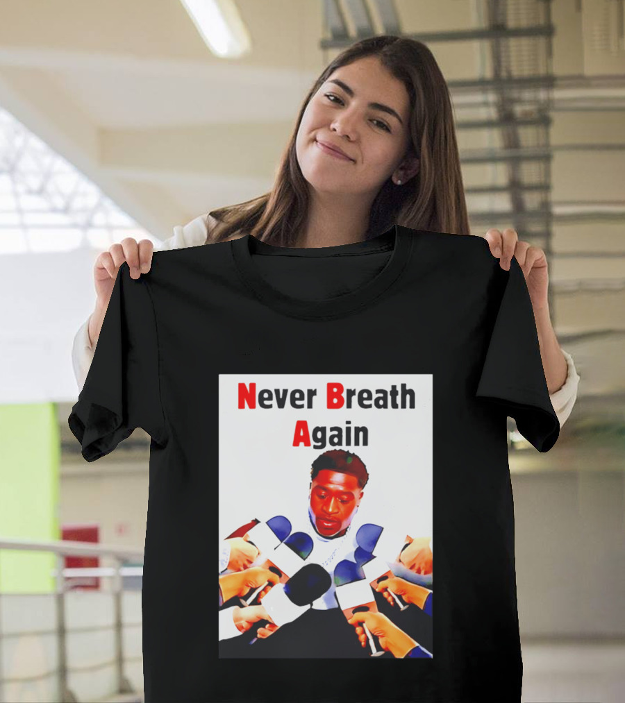 Never Breath Again George Floyd Microphones Press T-Shirt