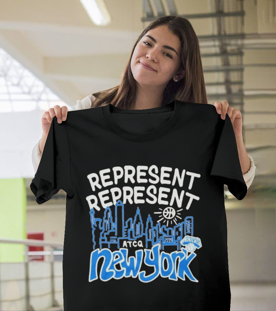 Represent Represent New York Knicks ATCQ NBA Basketball T-Shirt
