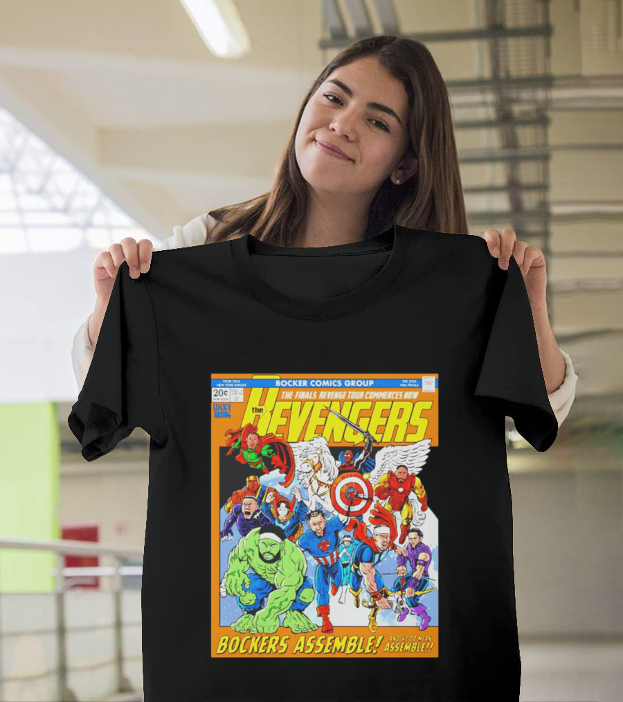 New York Knicks Bocker Comics Finals Revenge Tour Bockers Assemble T-Shirt