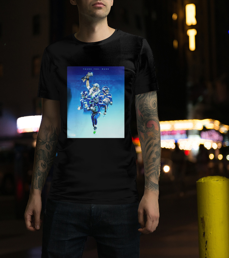 Thank You Russ Seattle Seahawks Russell Wilson Super Bowl 3 T-Shirt