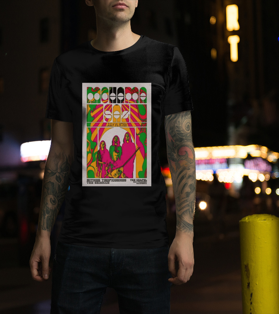 MOHAMA SAZ San Francisco CA July 14 2026 Ritmos Tropicosmos The Seismics The Chapel T-Shirt