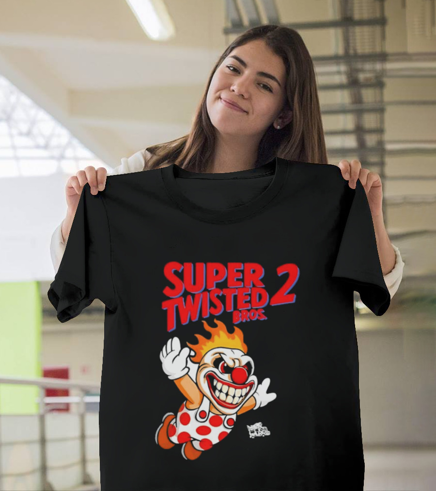 Super Twisted 2 Bros Sweet Tooth Twisted Metal Video Game Mashup T-Shirt