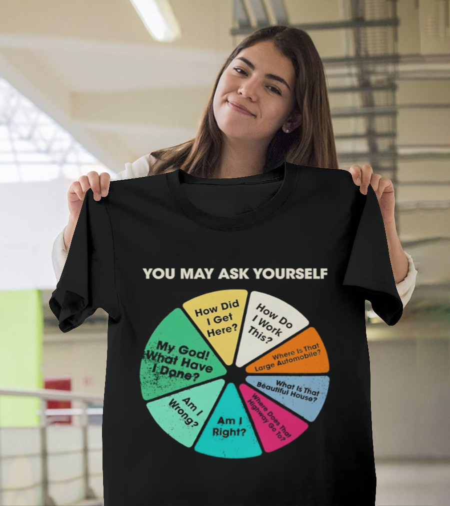 Talking Heads Pie Chart Lyrics You May Ask Yourself Once In A Lifetime T-Shirt