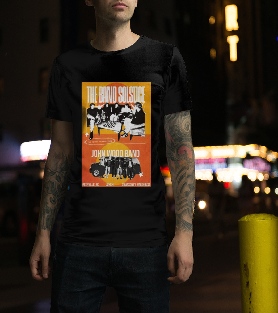 The Band Solstice Album Release Tour June 4 Greenville SC Swanson's Warehouse John Wood Band T-Shirt