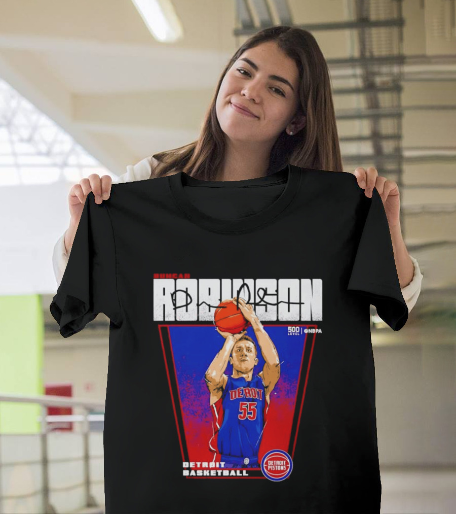 Duncan Robinson Detroit Pistons Basketball NBA Number 55 T-Shirt