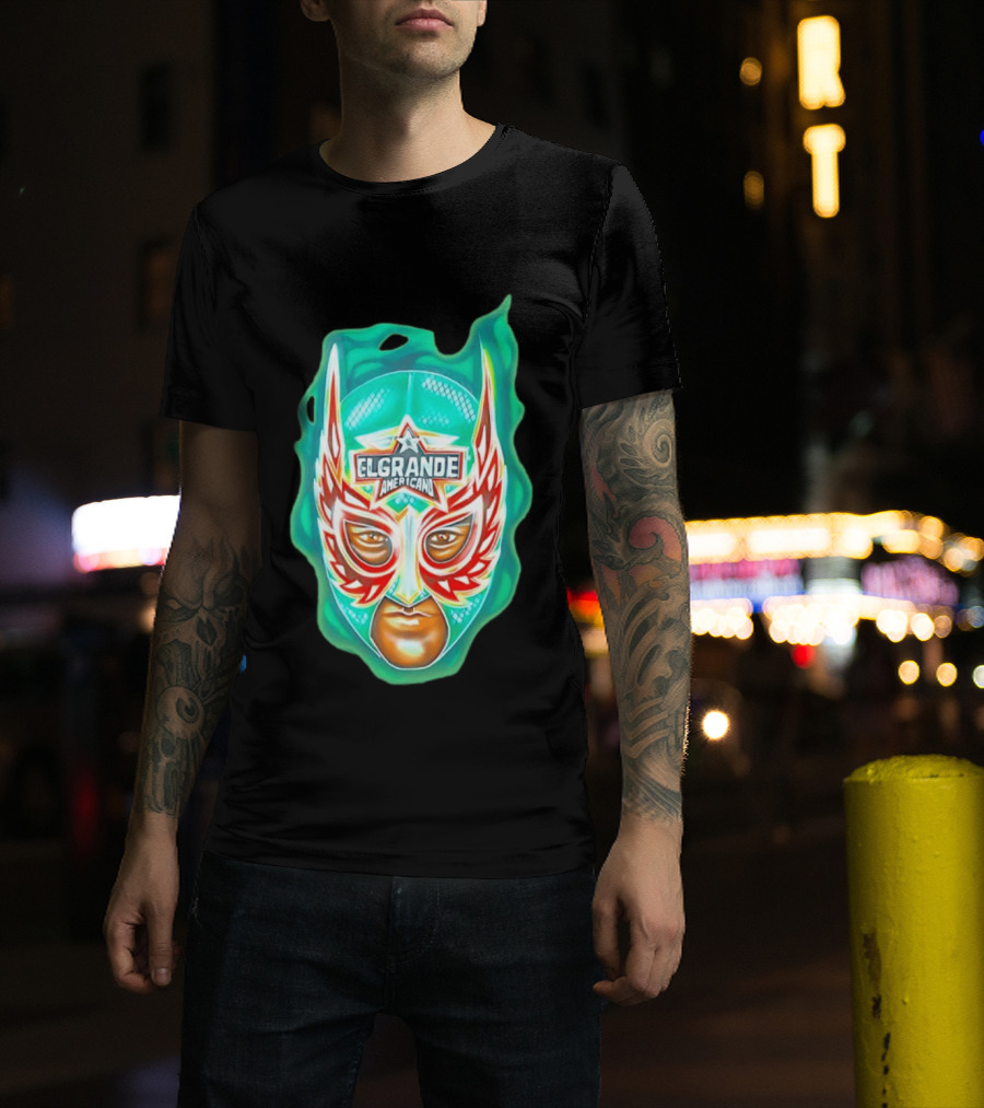 El Grande Americano Luchador Mask Art Bright T-Shirt