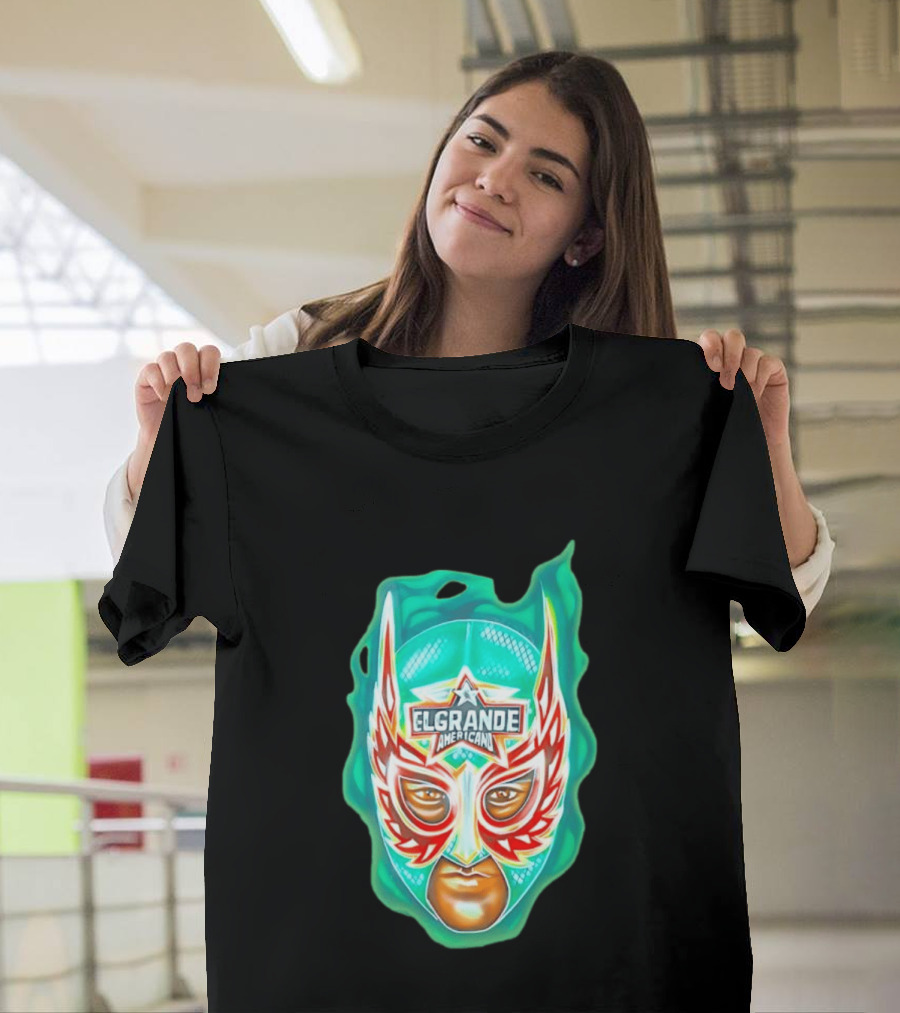 El Grande Americano Luchador Mask Art Bright T-Shirt