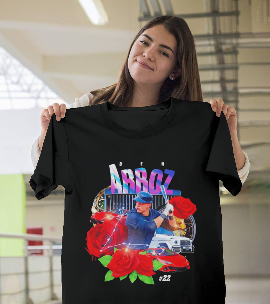 Ben Arroz Baseball Player Luxury Cars Roses #22 T-Shirt
