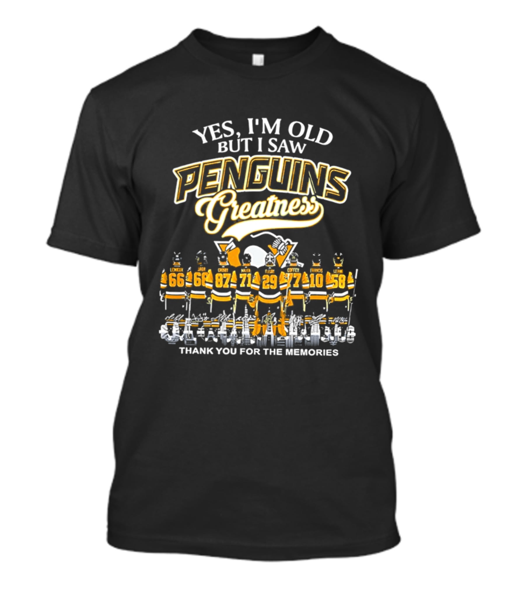 Yes I'm Old But I Saw Penguins Greatness Thank You For The Memories T-Shirt