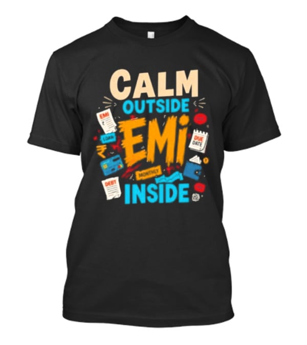 Calm Outside Anxiety Surrounding EMI Monthly Payments Inside T-Shirt