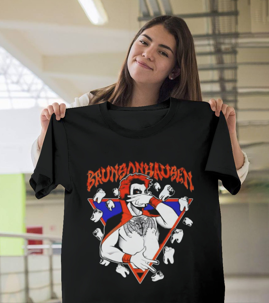 Brunsonhausen WWE Fan Art Featuring Danhausen And Jalen Brunson T-Shirt