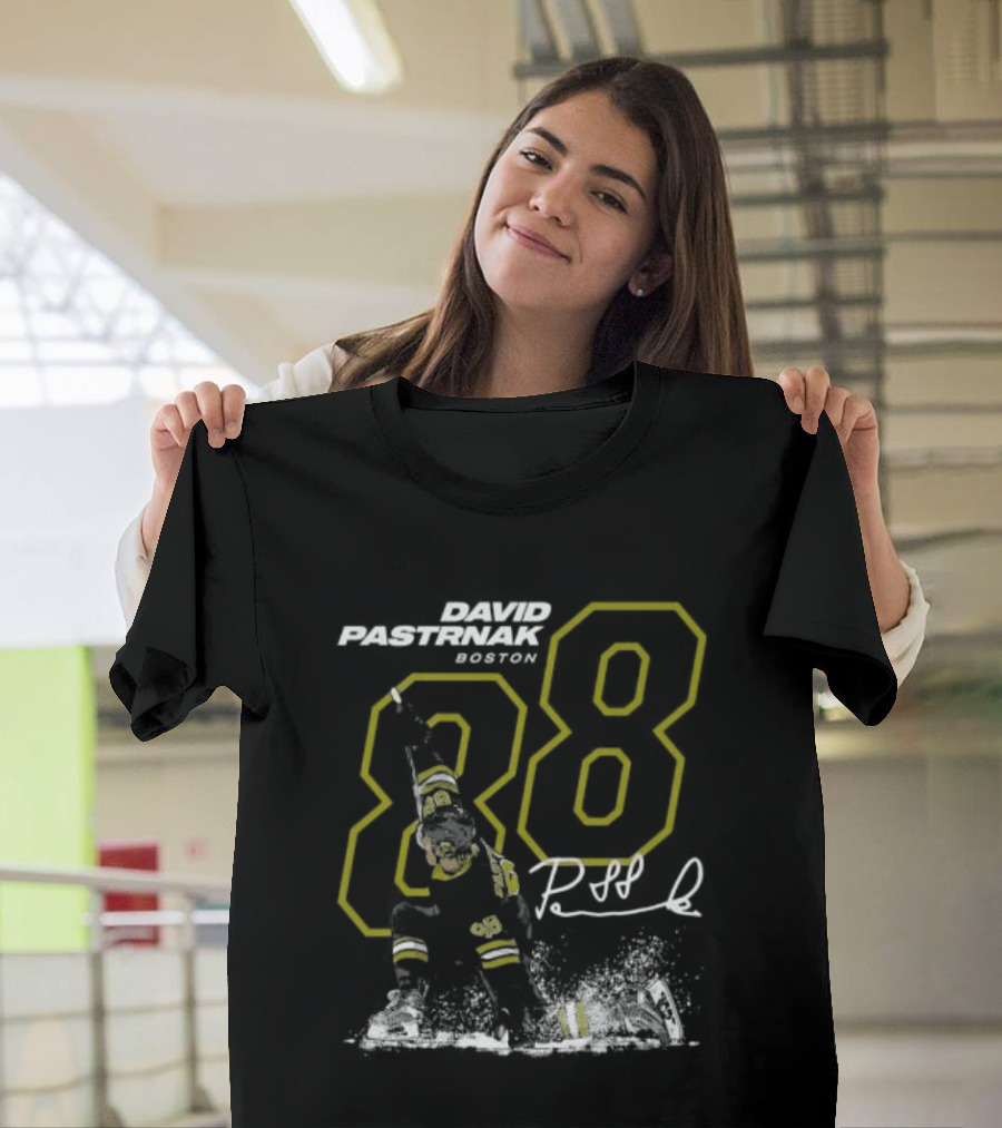 David Pastrnak 88 Boston Bruins NHL Player Fan Gear T-Shirt