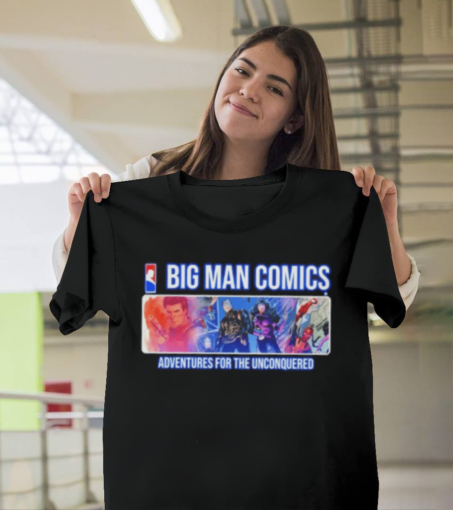 Big Man Comics Adventures For The Unconquered Dean Cain Action Heroes T-Shirt