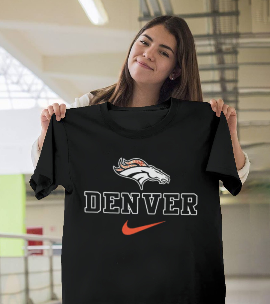 Denver Broncos Nike Jesus Heart Diamond Tears 2 Sided T-Shirt