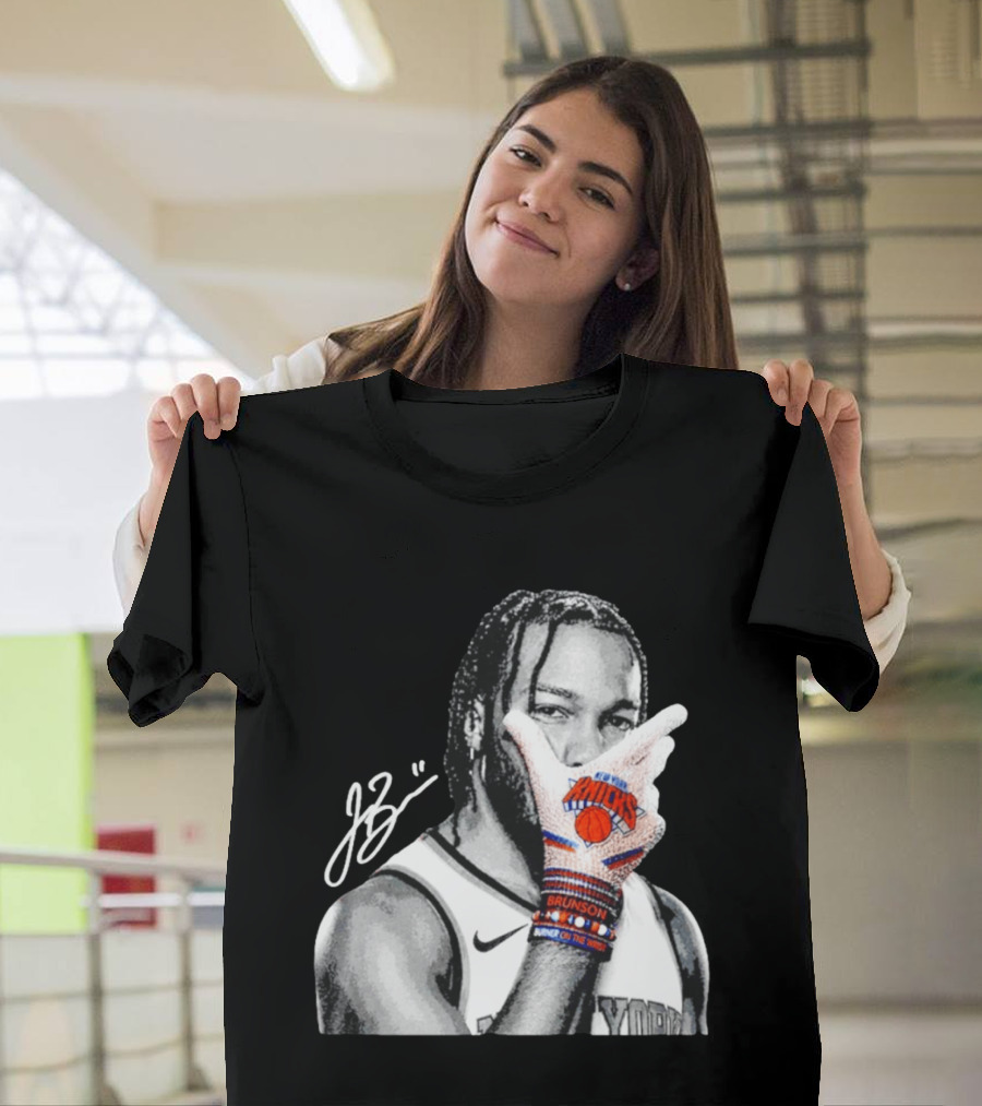 Jalen Brunson New York Knicks Burner Of The Year MJ Glove Pose T-Shirt